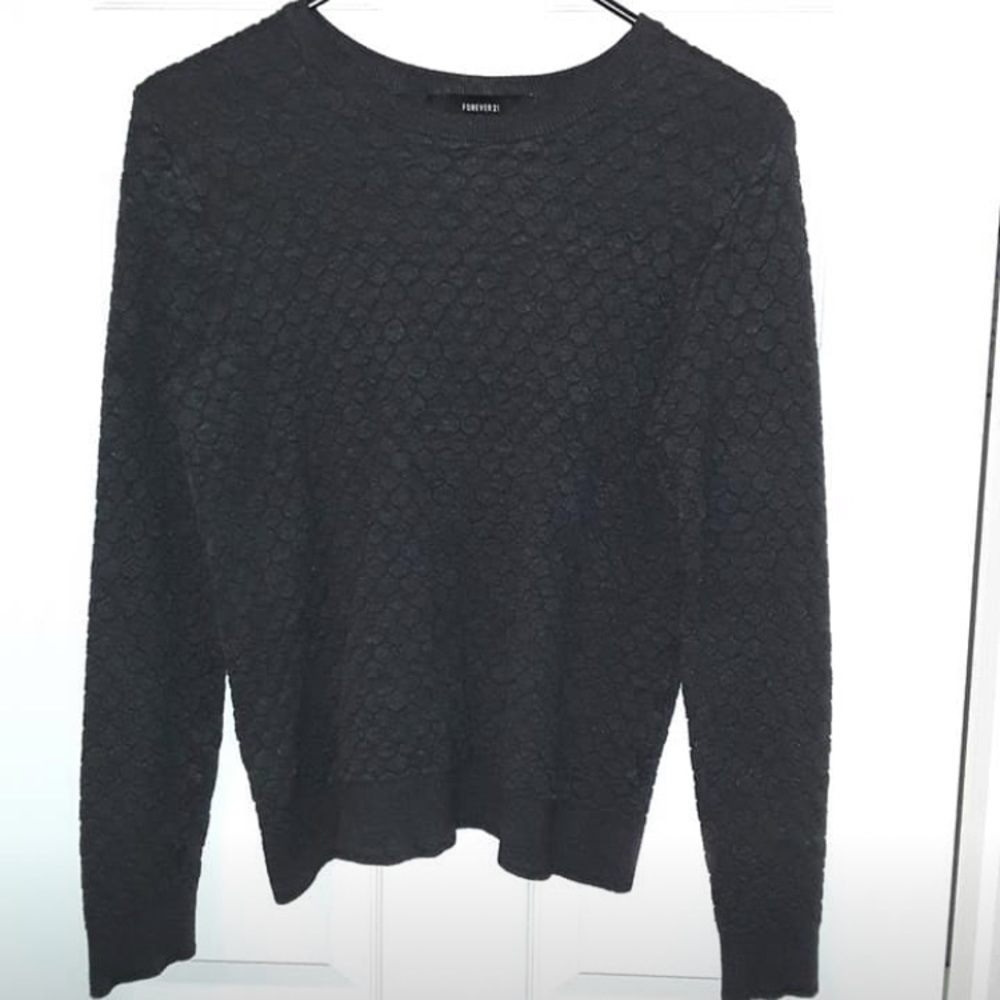 🛑Hexagon pattern gray sweater
